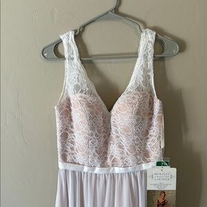 NWT Mori Lee white lace dress. Sz 10